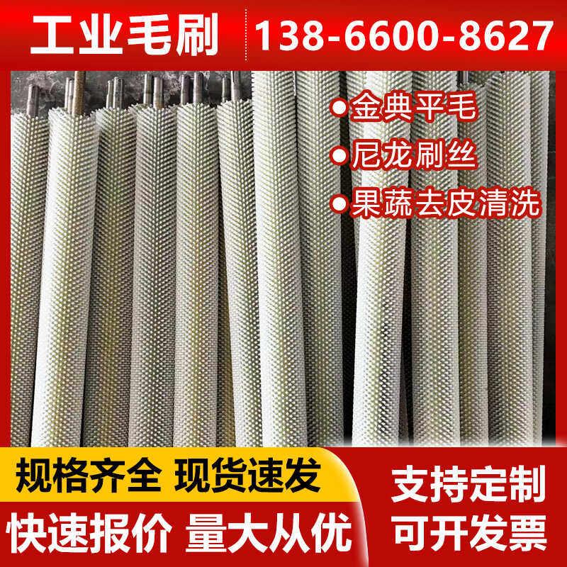毛辊定制土豆去皮毛刷辊硬毛果蔬清洗机工业毛刷去尘抛光尼龙刷丝