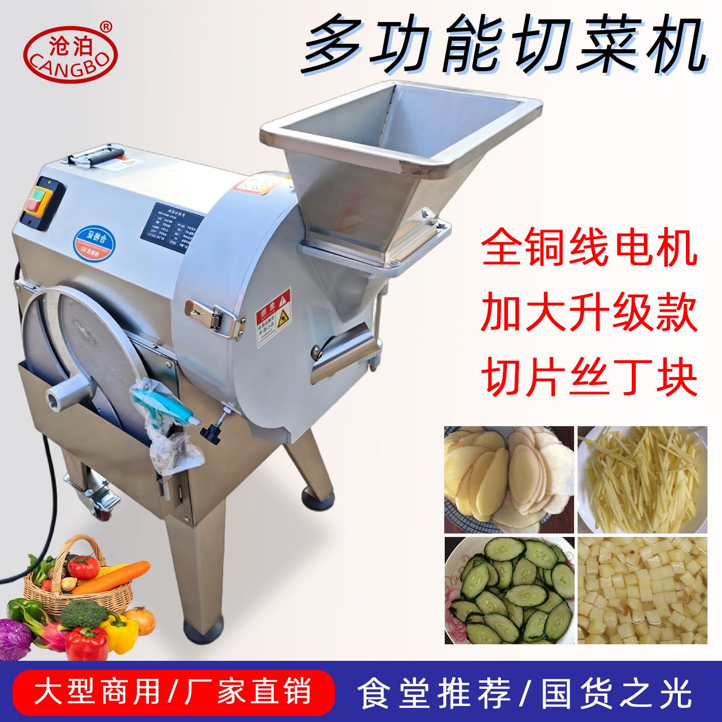 沧泊多功能切菜机切片机切丝机切丁机食堂餐厅蔬菜土豆萝卜切丁