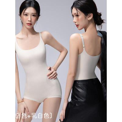 人鱼简约塑身连体衣女免穿文胸收腹美体无痕塑形束身衣强压三角衣