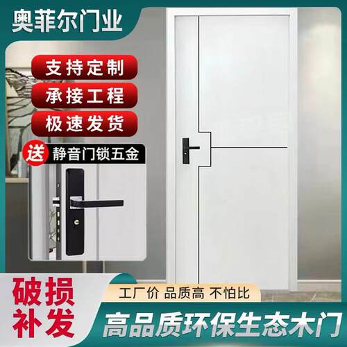 木门室内门工厂直销卧室门实木覆合门出租房实木覆合烤漆门免漆工