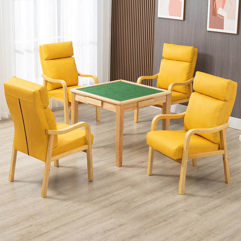 养老院实木麻将桌餐桌两用手搓简易家用象棋桌围棋正方形棋牌桌