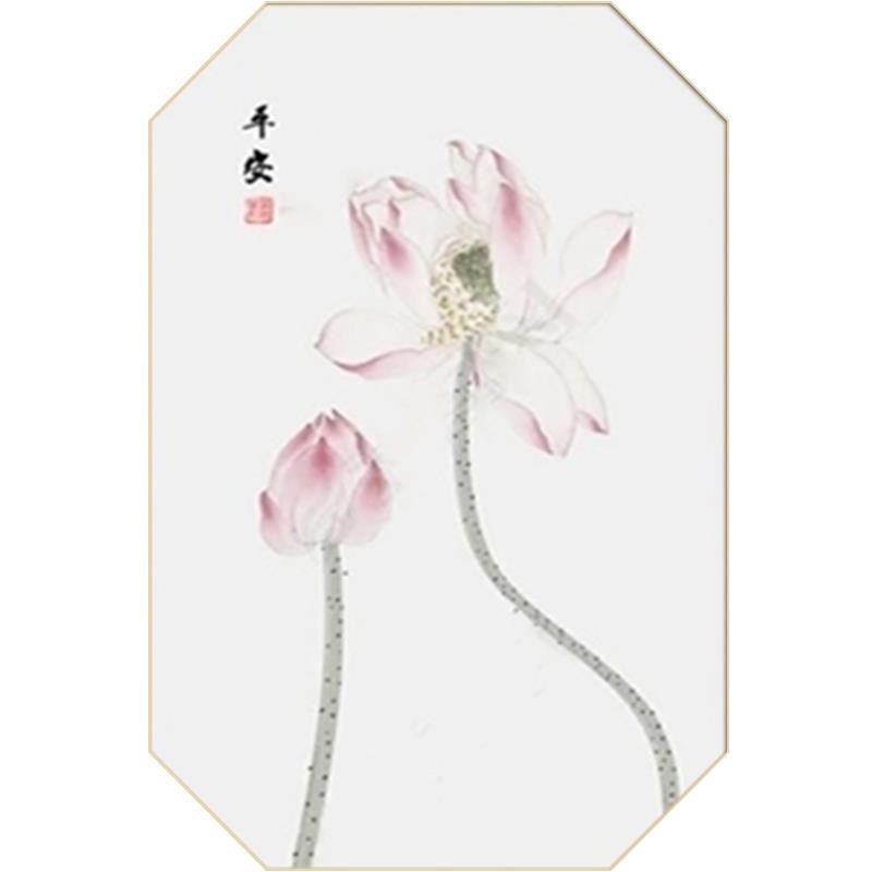 新中式客厅装饰画中国风沙发背景墙壁后面花卉R书房禅意餐厅墙挂图片