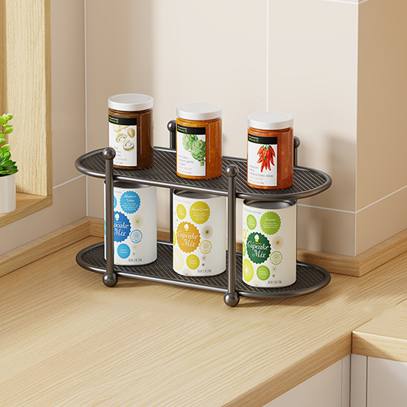 桌面置物架餐桌上l零食架客厅水杯架子厨房台面调料多层杯子收纳