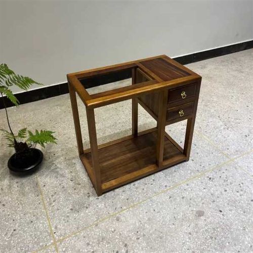 南美胡桃木实木烧水茶水柜餐边柜储物简约新中式卯榫简约柜子整装