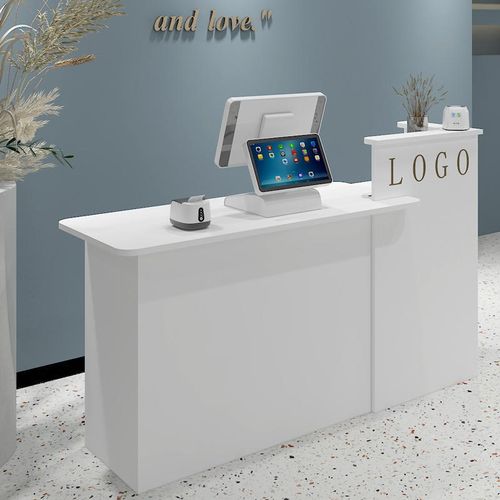 吧台收银台公司前台接待台超市服装奶茶店桌子简约现代美容院柜台