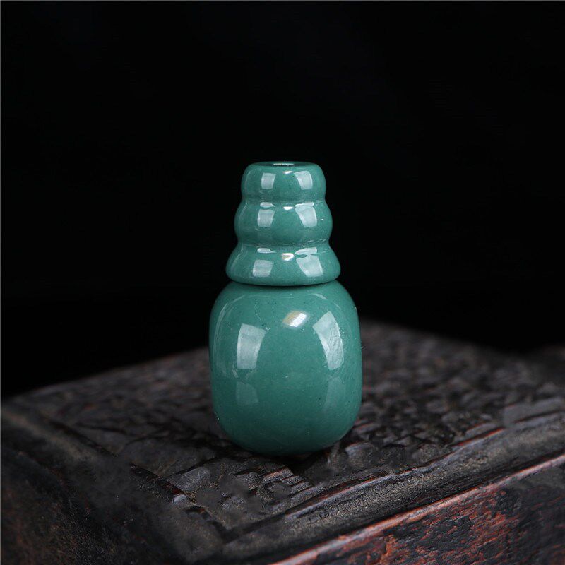仿绿松石文玩佛珠三通佛头配饰优化松石DIY佛珠三通