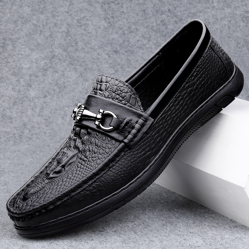 皮鞋男真皮头层牛皮男士商务休闲鞋中老年软底豆豆鞋男一脚蹬驾车,流行男鞋,乐福鞋（豆豆鞋）,淘宝优惠券,粉丝福利购,淘宝优惠卷