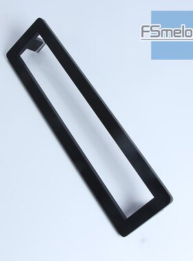 H026 回型磨砂淋浴房拉手 304不锈钢I黑色拉手 方管浴室玻璃门把