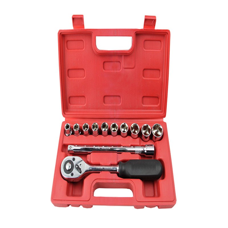 12件套套筒组套套筒扳手套装汽修工具套装随车工具箱棘轮扳手套装