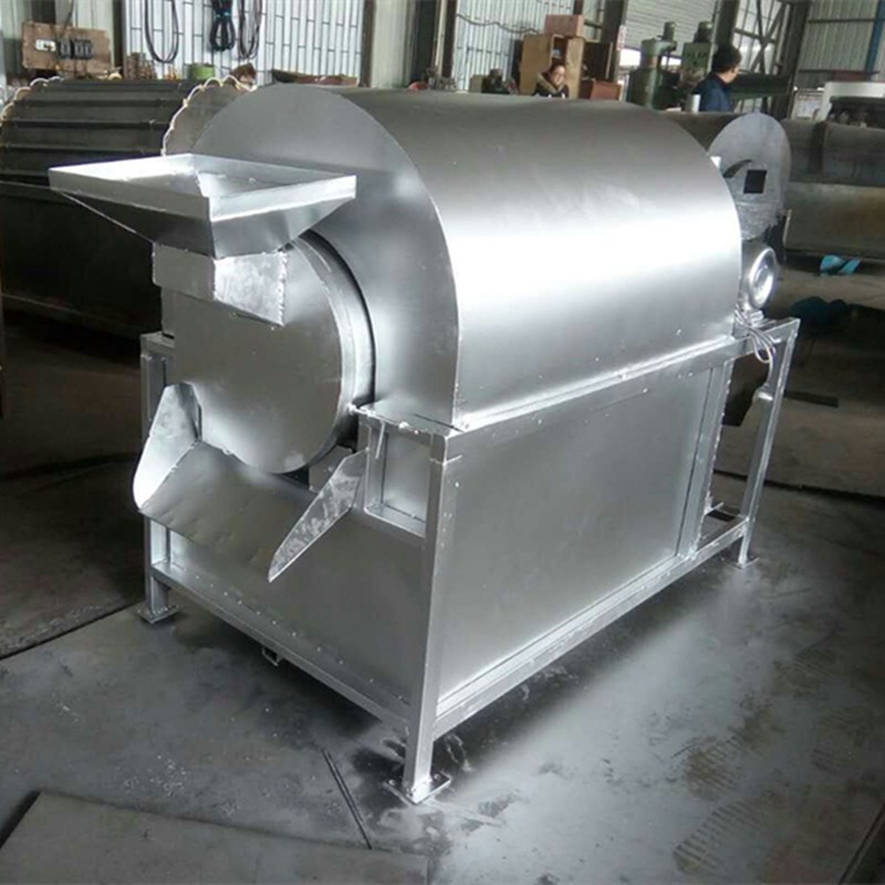 供应全自动不锈钢滚筒花生炒货机 食品级封闭式电加热花生烘干机