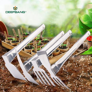 种菜两用锄头家用翻土神器挖土农具全钢户外种地挖笋除草小锄头