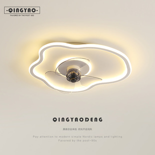 风扇灯2023年新款卧q室灯房间餐厅灯具现代简约护眼电扇一体吸顶