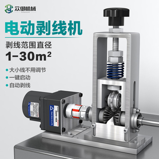 自动剥线 剥线机废铜线家用小型手摇去皮机B电缆电线扒线神R器新款