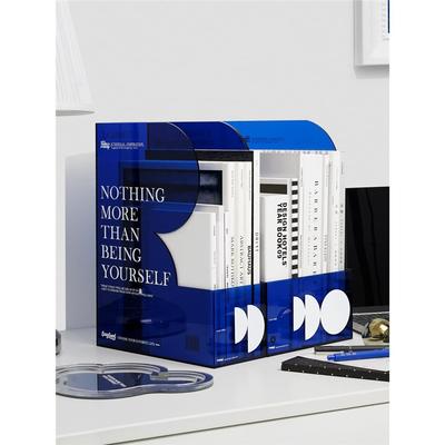 Easygood档案收纳盒资料文件架桌面整理盒文件夹办公桌书立盒书架