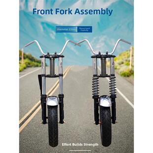 电动三轮车减震器总成 太子款车头配件 简易款前叉减震器三轮前脸