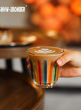 MHW-3BOMBER轰炸机玻璃杯Wright手绘系列Dirty咖啡杯澳白杯拿铁杯