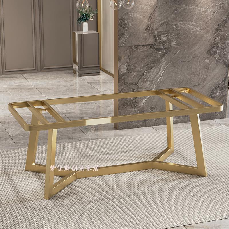 大理石桌腿岩板茶桌支架不锈钢大板桌架餐桌办公桌脚底座金属台脚