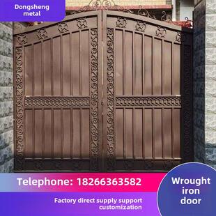 家庭农村铁门农村大铁门学校幼儿园双门别墅庭院门花园小门
