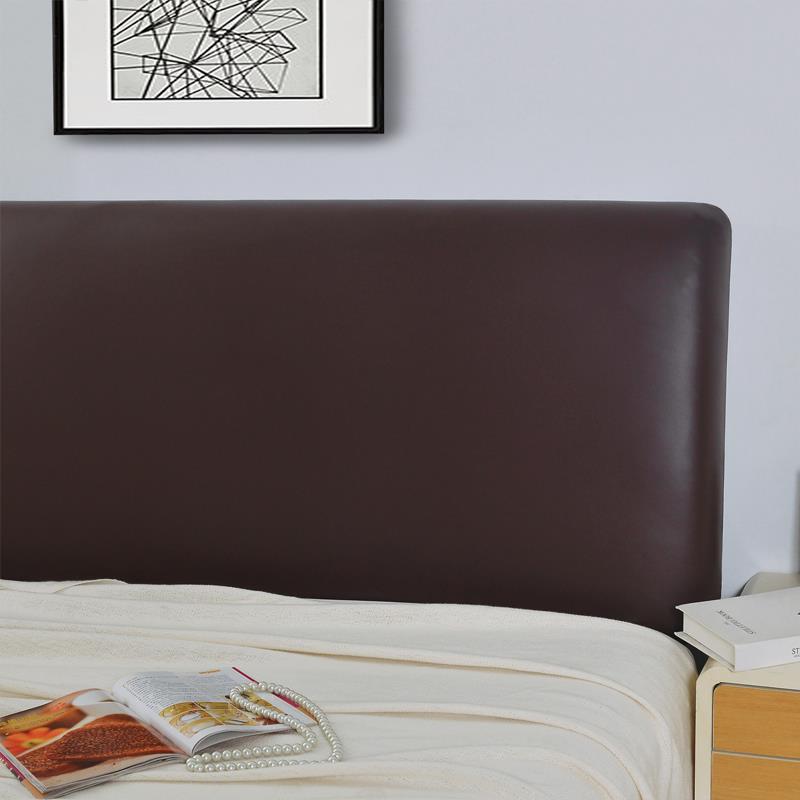 新款简约皮革床头罩弧形软包靠背罩防尘保护罩弹力床头套免洗全包