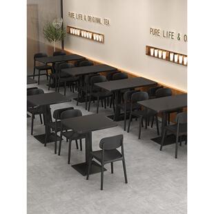 桌子餐饮快餐店小吃店专用桌椅组合长方形早餐店餐厅面馆餐桌商用