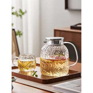 玻璃冷水壶套装家用高硼硅凉水壶大容量客厅果汁壶凉白开装水壶具