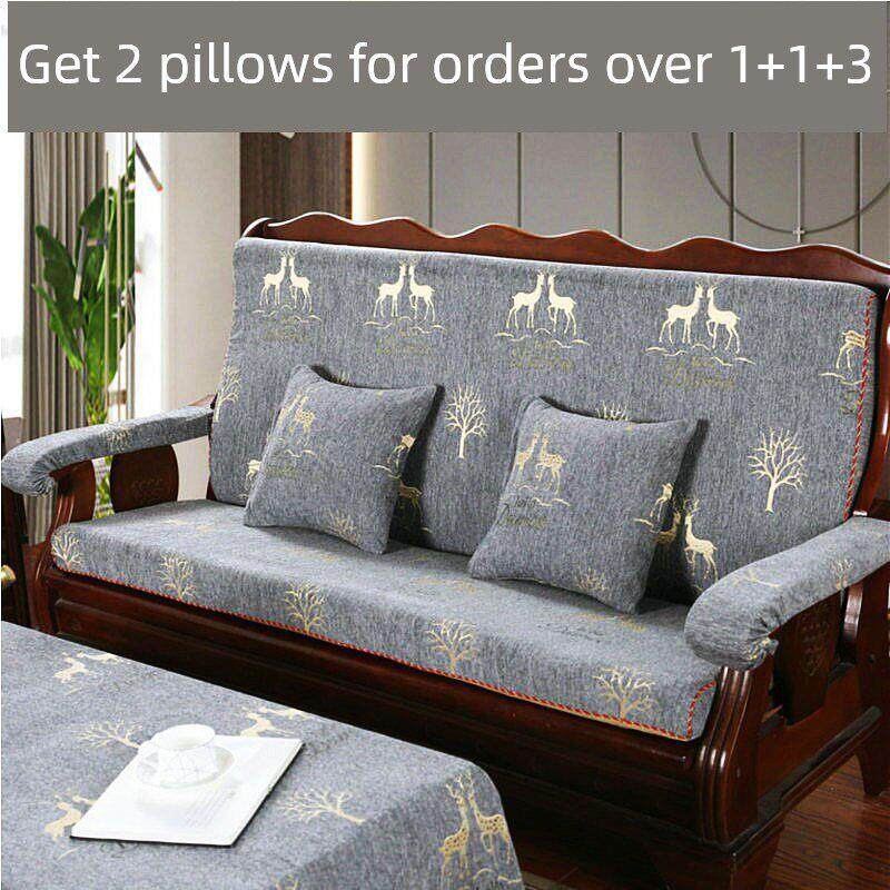 实木老式红木沙发垫春秋椅三人靠背中式高密度海绵靠垫