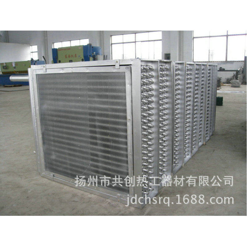 工业水冷翅片式散热器 钢制高频焊散热器 空气加热烘干换热器
