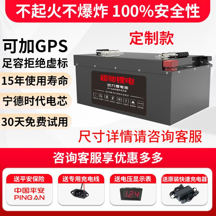 全新超驰国标磷酸铁锂三四轮电动代步车锂电池60V72V48V新能源