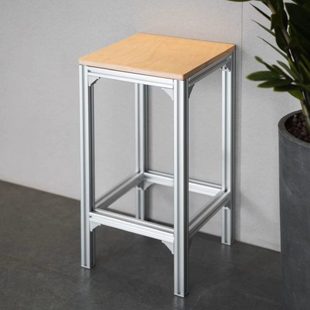 咖啡店铝型材海洋板凳子桌几高脚凳吧凳方凳餐凳家用板凳凳子椅子