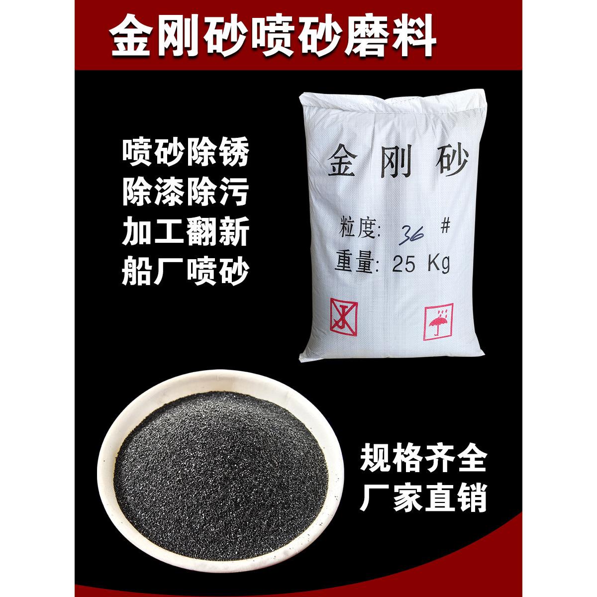 金刚砂磨料喷砂机砂料喷砂除锈抛光粉耐磨船厂除锈翻新金刚砂地坪