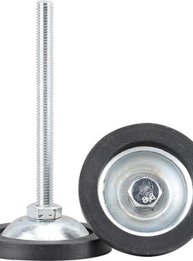 镀锌平底防滑脚杯固定防震地脚螺丝可调节橡胶脚机床调整脚MZ8~M1