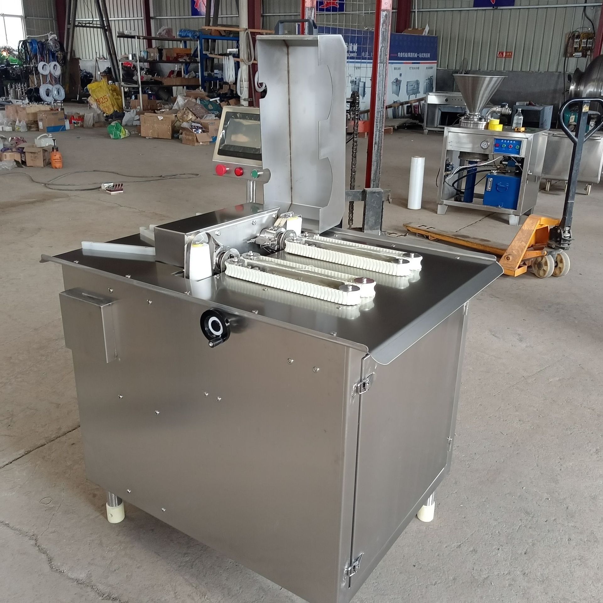 全自动香肠双路扎线机 烤肠打结机 大产量玉米肠绕线机全国发货