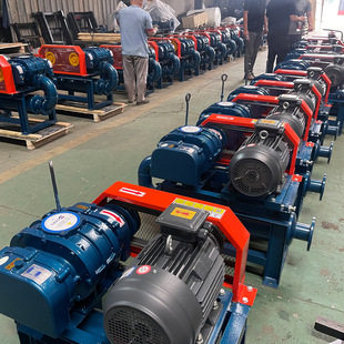 5.5kw三叶罗茨鼓风机DN80曝气增氧机污水处理水产养殖专用风机