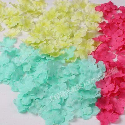 绣球花瓣 四角花花瓣桃花T台场景布置手工服饰工艺伞流苏花瓣配件