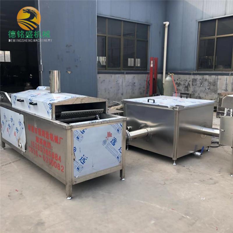 蓝田生产脆皮油炸机连续式腐竹片油炸线平整颜色金黄豆腐皮炸锅