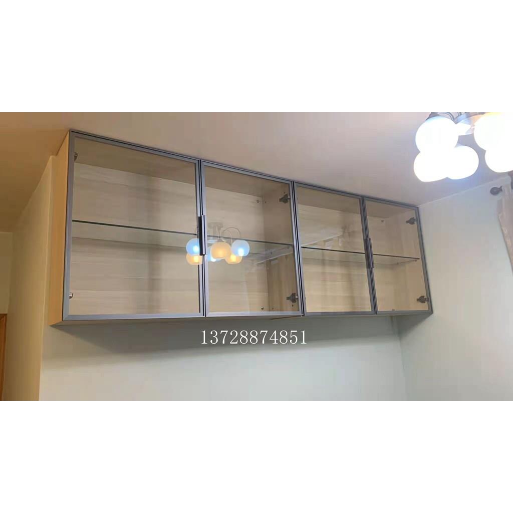 木制挂墙玻璃展示柜 防尘展示层架可移动 支持客制化订制