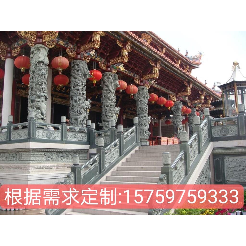 公园广场石雕盘龙柱雕刻寺庙浮雕龙柱文化柱花岗岩青石龙柱石雕