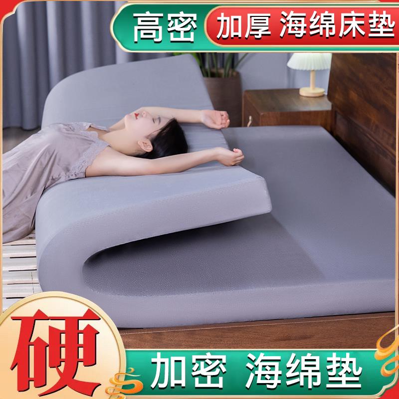 定制高密度海绵床垫硬垫高弹记忆棉可拆洗宿舍租房用垫榻榻米床垫
