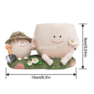 多肉小花盆创意透气艺术树脂家专用亲子植物迷你加厚跨境新款特价