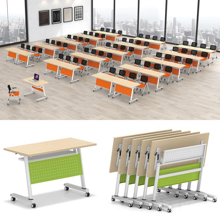 培训折叠台 简约办公桌 移动组合会议桌学生辅导班课桌职员长条桌