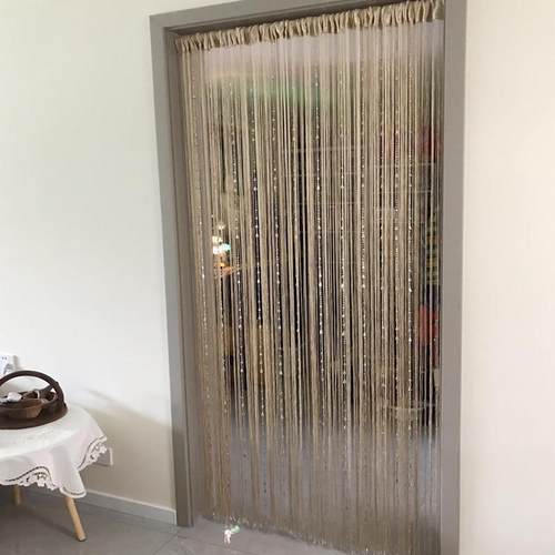 珠子流苏装饰门帘隔断珠帘家用免打孔卧室客厅过道化妆室轻奢帘子