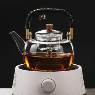 蒸煮茶壶电陶炉加热玻璃烧水壶家用陶壶茶具全自动小型煮茶器套装