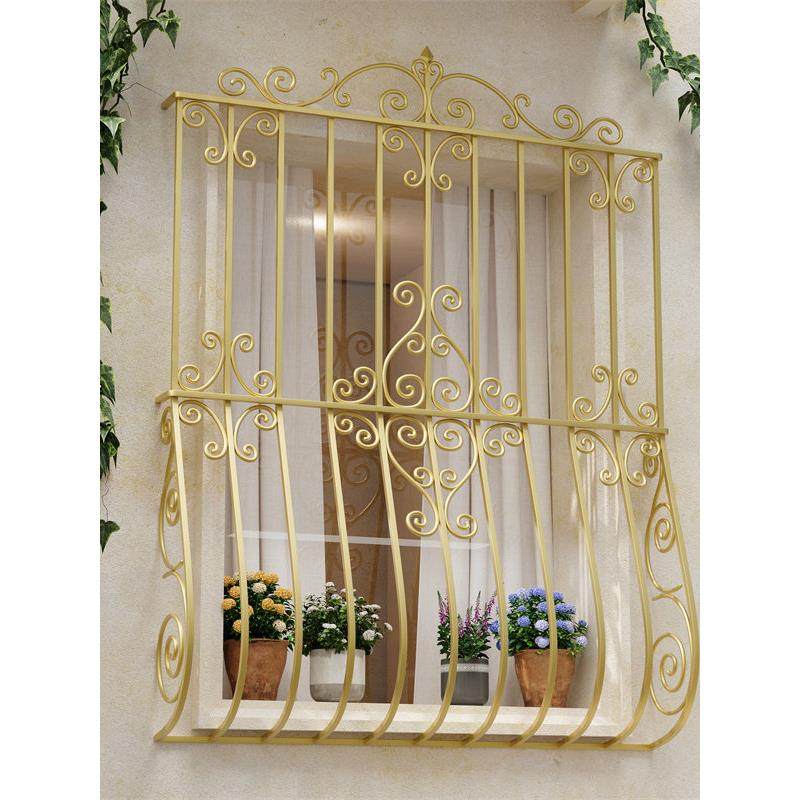 欧式家用铁艺防盗窗防护窗室内栏杆阳台飘窗护栏围栏别墅户外栅栏