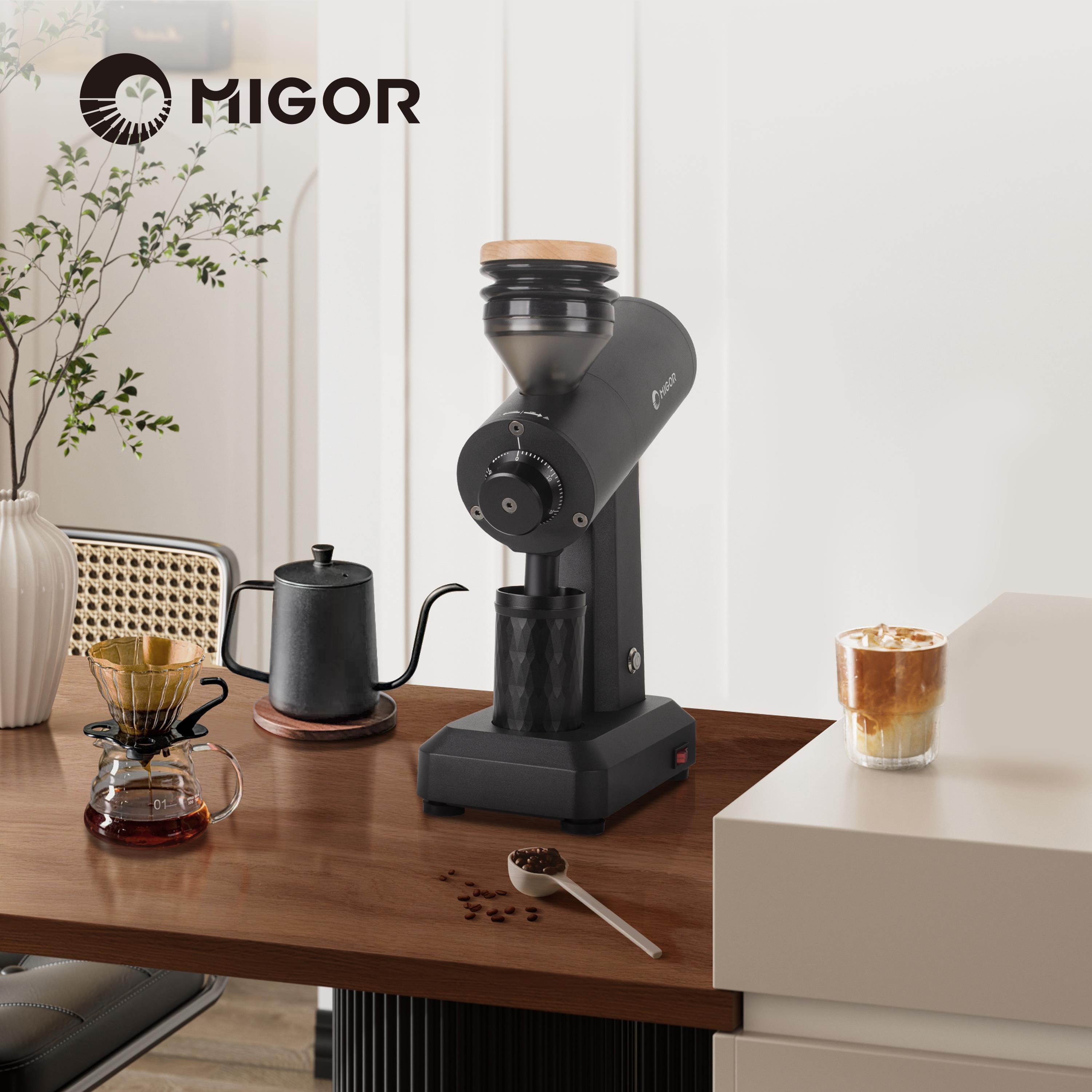 MIGOR力咖200N电动磨豆机64mm无孔刀盘咖啡豆研磨机家用 意式手冲