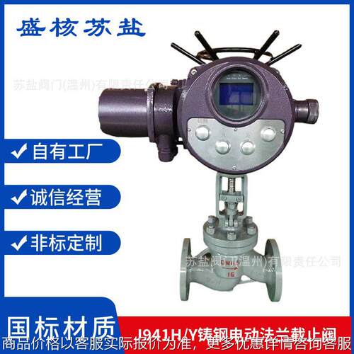 定制J941H/Y-16C25C国标铸钢IP68防爆智能调节开关380V电动截止阀