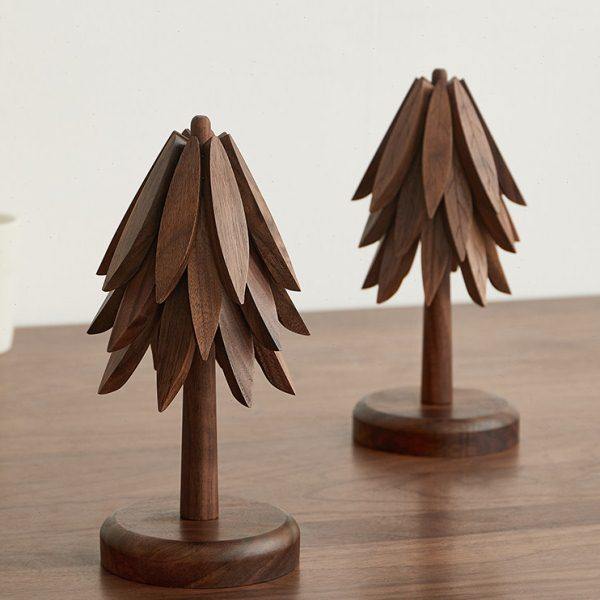 一棵树胡桃木杯垫家用高级餐桌碗盘菜碟隔热垫茶杯水壶防烫垫锅垫