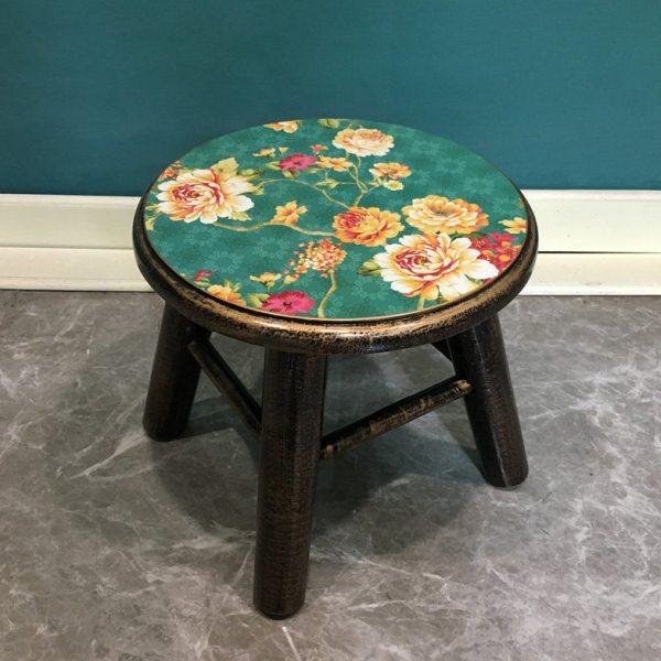 欧式简约现代实木凳子家用小圆凳创意休闲凳板凳包邮客厅茶几矮凳