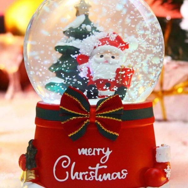 圣诞节礼物老人发光旋转水晶球八音盒女生音乐盒平安夜儿童男女孩,家居饰品,音乐盒,淘宝优惠券,粉丝福利购,淘宝优惠卷