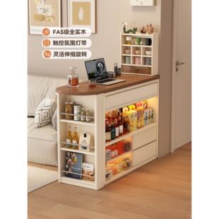 沙发可伸缩吧台隔断柜餐边柜一体小户型客厅阳台休闲吧台桌子转角