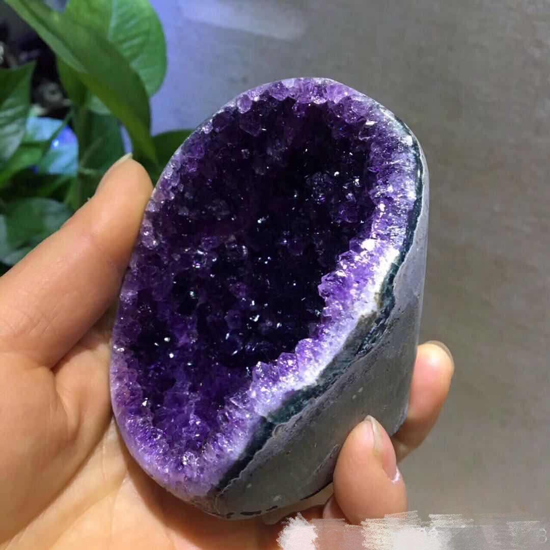 巴西乌拉圭天然紫水晶簇洞摆件原矿石块小迷你水晶洞消磁摆件送礼